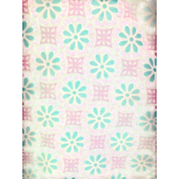 Malabar Bay Tunic Top Womens Size Medium Pink V-Neck 3/4 Sleeve Geometric - Picture 6 of 7